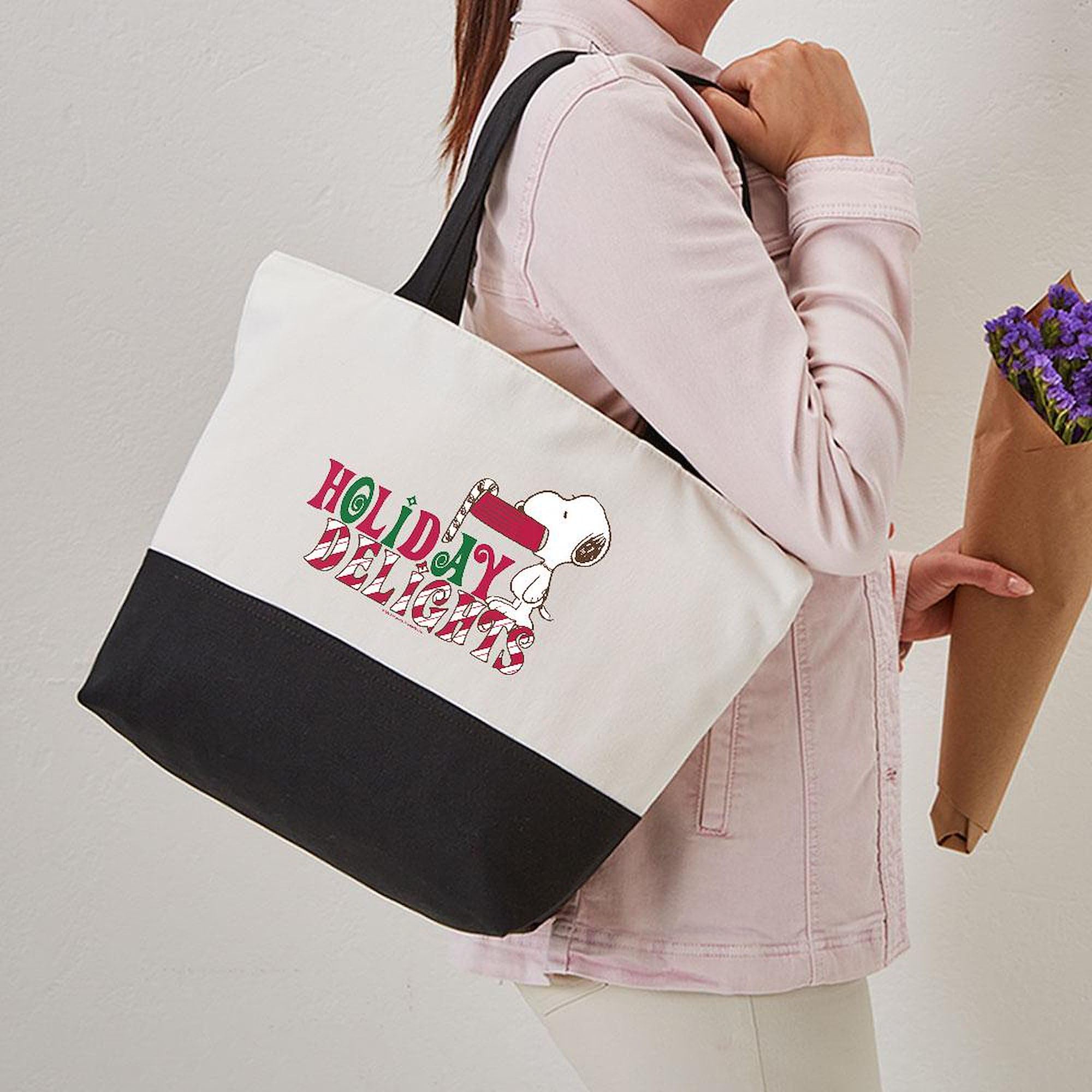 Amazon.com: CafePress Snoopy Holiday Delights Canvas Tote Top
